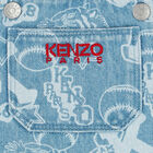 Younger Girls Blue Denim Varsity Logo Dress, 1, hi-res